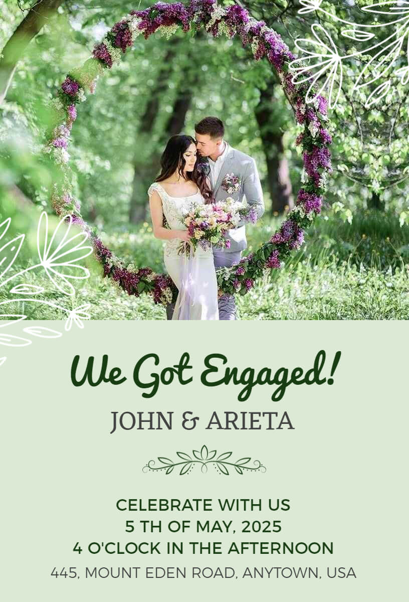 We got Engaged! Invitation Template