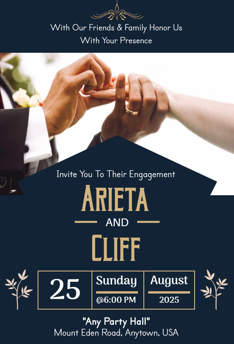 We are getting Engaged Invitation template 
